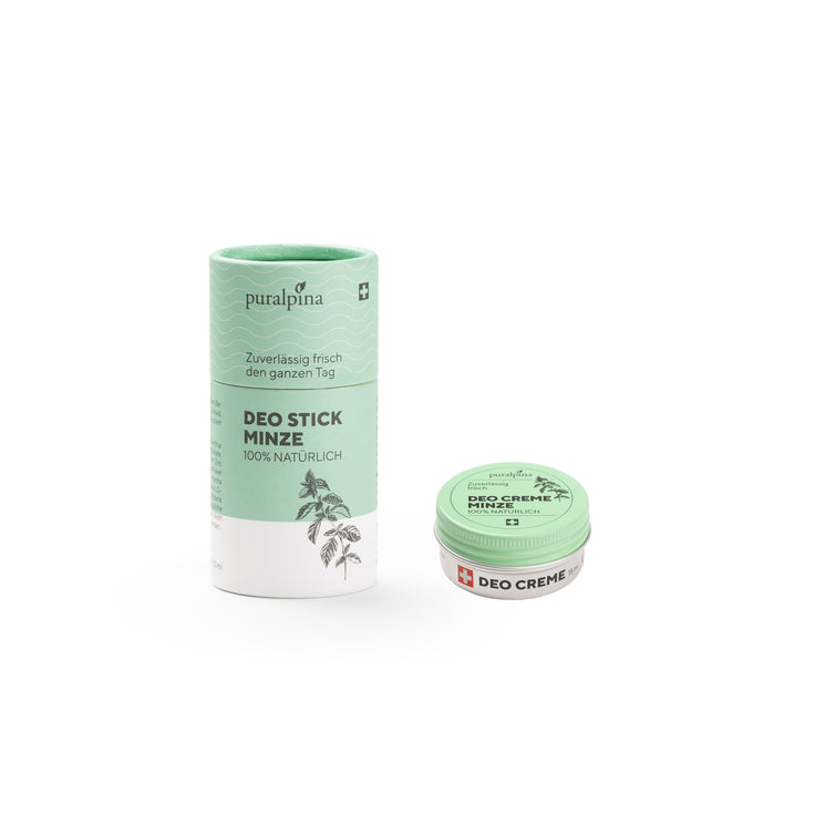 Reise Set, bestehend aus: Deo Stick Minze und Deo Creme Minze 15ml