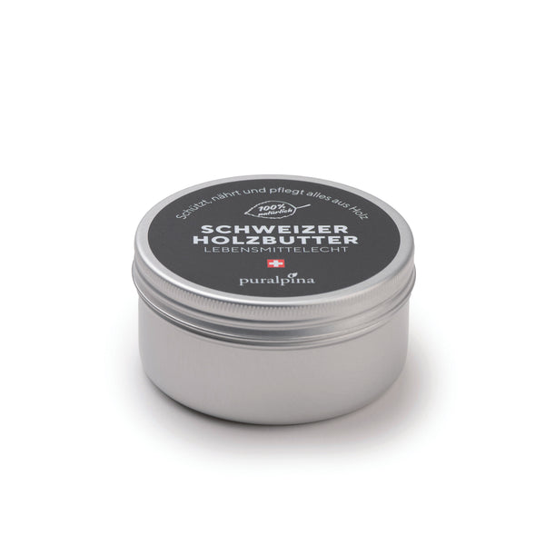 Natürliche Schweizer Holzbutter zur Pflege aller Holzgegenstände.