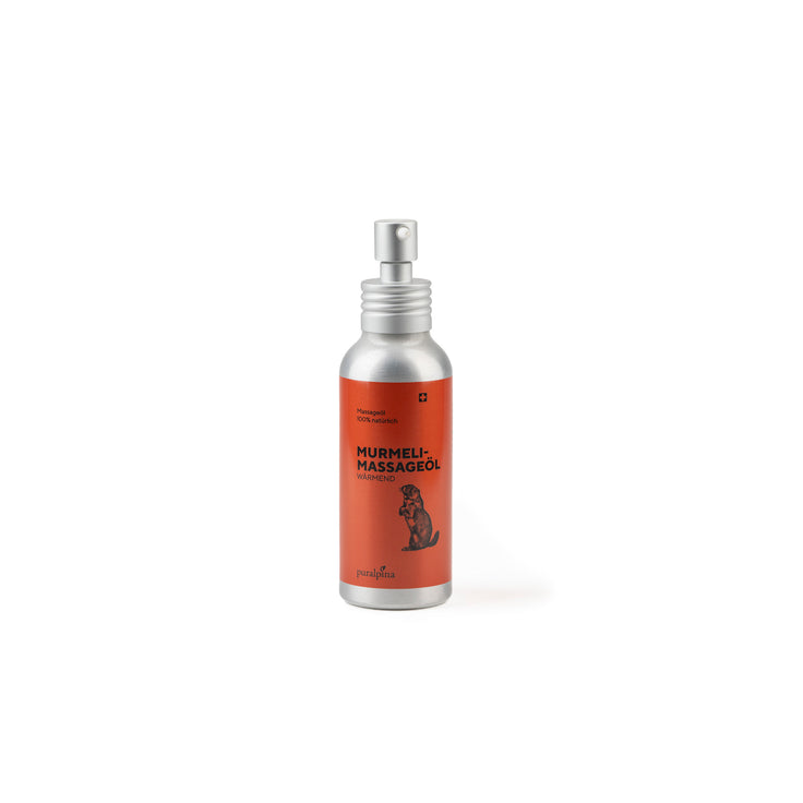 Murmeli-Massage-Öl 100ml Flasche – natürliches Pflegeöl mit Murmeltierfett