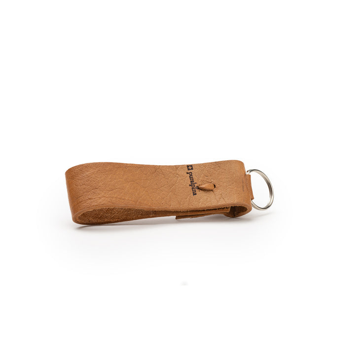 Short key ring made of deerskin, handmade